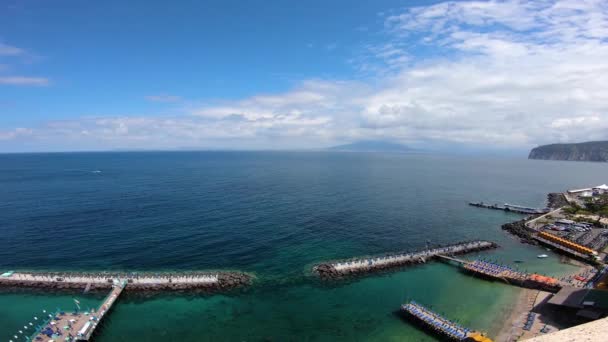 Italien Sorrento Panorama Över Stranden — Stockvideo