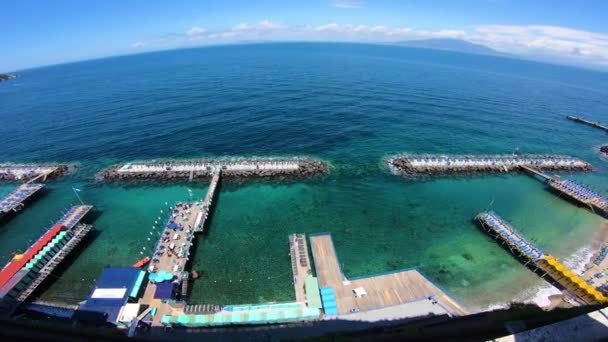 Italien Sorrento Panorama Des Strandes — Stockvideo