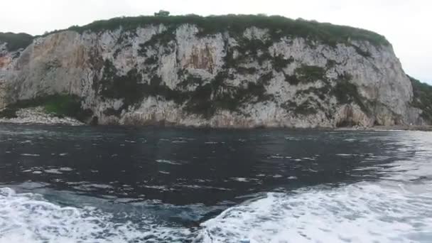 Talya Capri Ada Turu Sırasında Tekne Panoramik Manzarası — Stok video