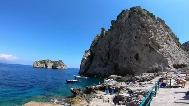 Włochy Capri Widok Zatokę Faraglioni — Wideo stockowe