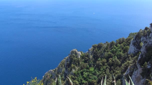 Италия Капри Панорама Виллы Джовис — стоковое видео