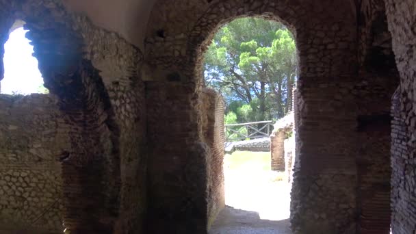 Italien Capri Blick Auf Die Reste Der Jovis Villa Von — Stockvideo