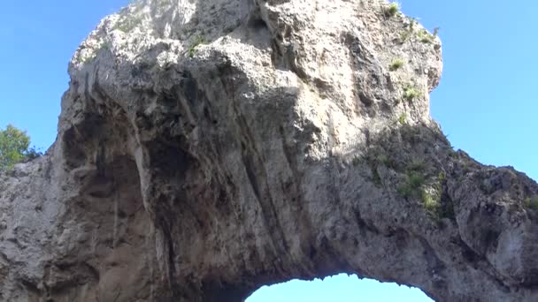 Italie Capri Vue Sur Célèbre Arche Naturelle — Video