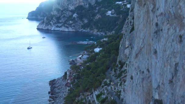 Italien Capri Blick Auf Die Kleine Marina — Stockvideo