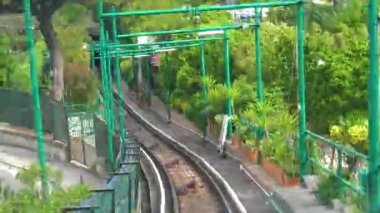 İtalya, Capri, füniküler zaman atlamalı görünümü