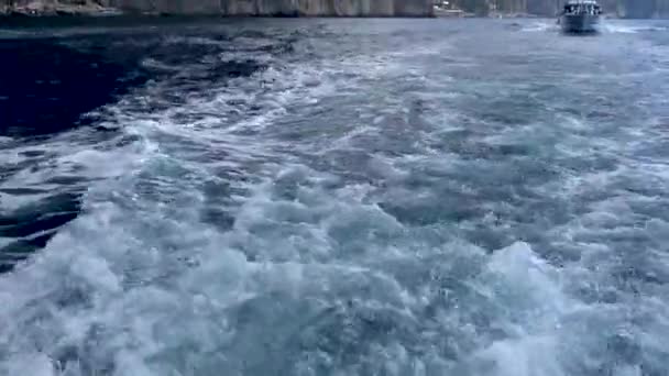 Olaszország Capri Panoráma Kilátás Hajóról Sziget Bejárásakor — Stock videók