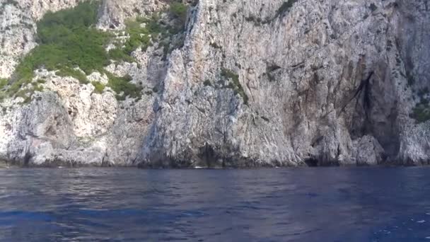 Ιταλία Κάπρι Πανοραμική Θέα Από Σκάφος Κατά Διάρκεια Της Περιοδείας — Αρχείο Βίντεο