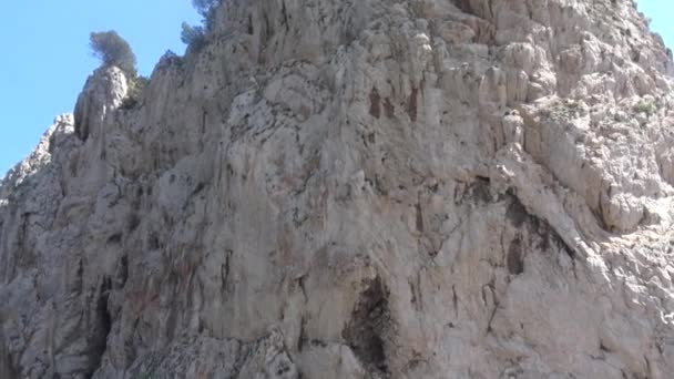 Италия Капри Вид Знаменитые Природные Скалы Вид Сбоку — стоковое видео