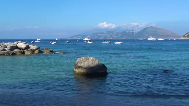 Itálie Capri Pláž Marina Grande — Stock video