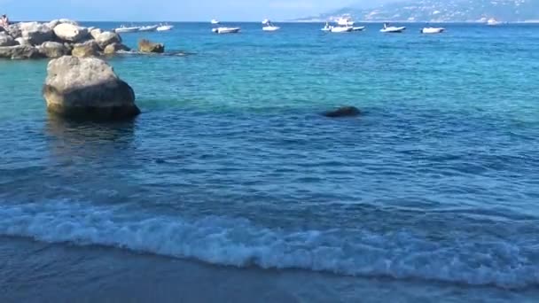 Italië Capri Marina Grande Beach — Stockvideo