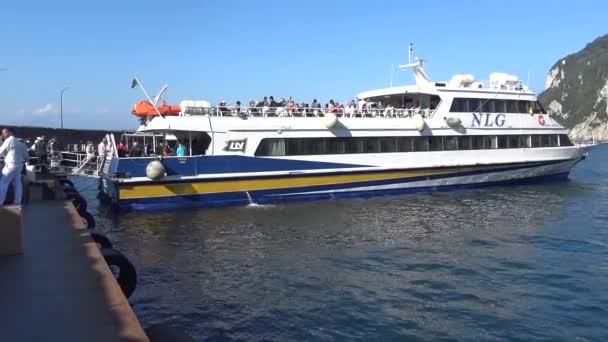 Itália Capri Partida Ferry — Vídeo de Stock