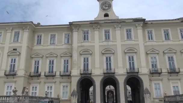 Italien Neapel Portici Utsikt Över Det Kungliga Palatset — Stockvideo