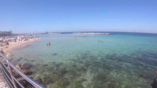 Italien Bari Blick Auf Die Promenade Zeitraffer — Stockvideo