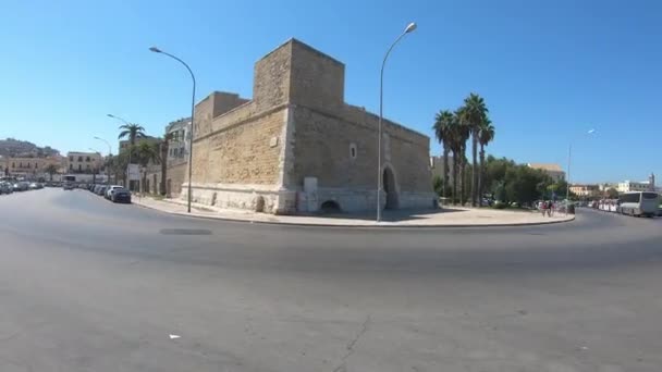 Talya Bari Sant Antonio Fort Eski Şehirde 1359 Yılında Inşa — Stok video