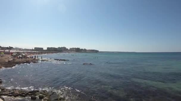 Olaszország Bari Kilátás Vízpartra Idő Telik — Stock videók