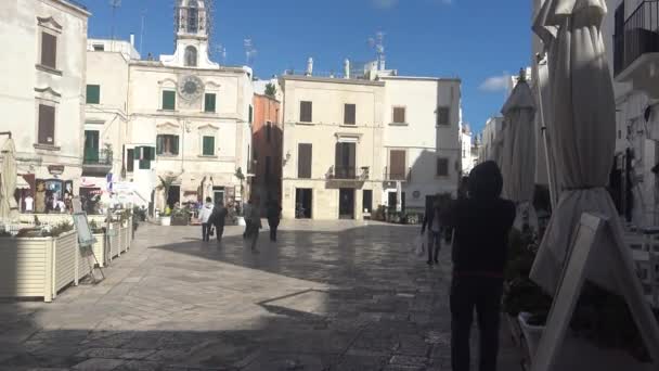 Olaszország Polignano Mare Középkori Óváros Tipikus Utcái — Stock videók
