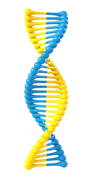 Abstraktes Dna Symbol Auf Weißem Hintergrund Darstellung — Stockfoto