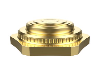 Beyaz arka plan üzerinde izole boş soyut podyum. 3D render.