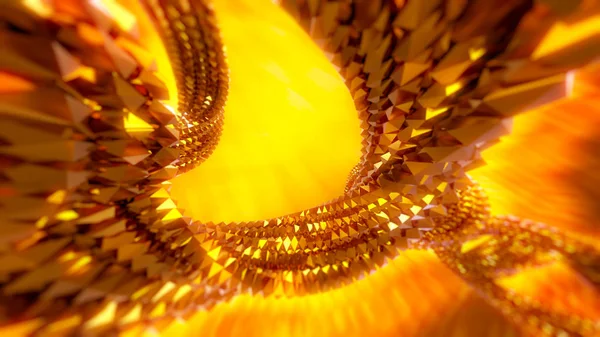 Абстрактный Геометрический Огненный Оранжевый Фон Рендеринг — стоковое фото