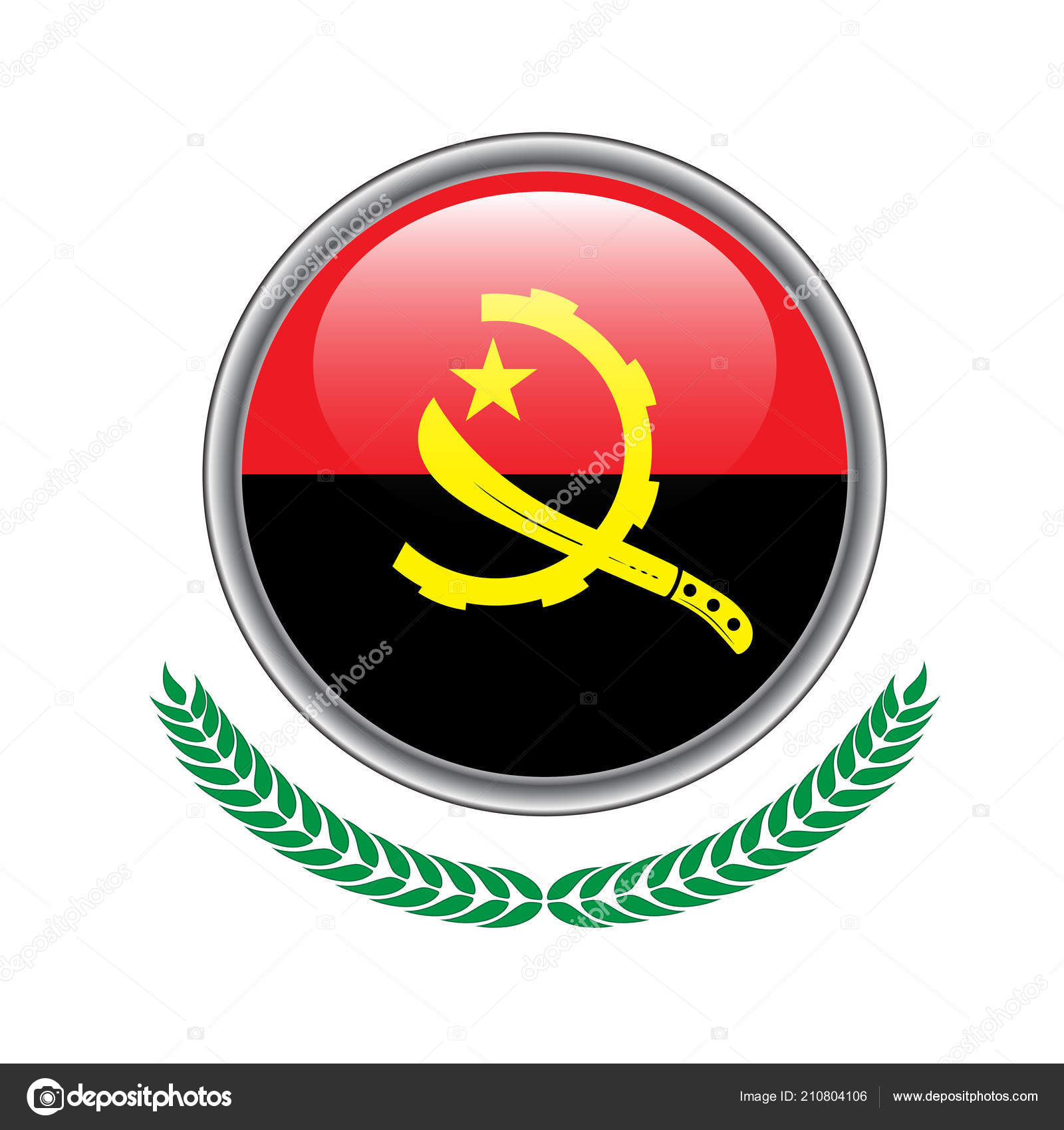 Botón Bandera Angola Icono Bandera Angola Ilustración Vectorial Bandera  Angola Vector de stock #210804106 de ©zebra2524, image size:1600x1700