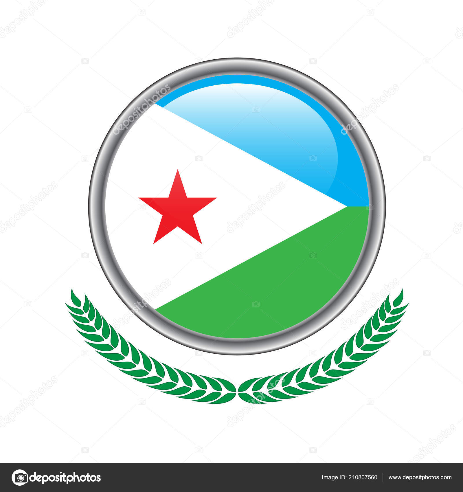 Botón Bandera Yibuti Icono Bandera Yibuti Ilustración Vectorial Bandera  Djibouti Vector de stock #210807560 de ©zebra2524, image size:1600x1700