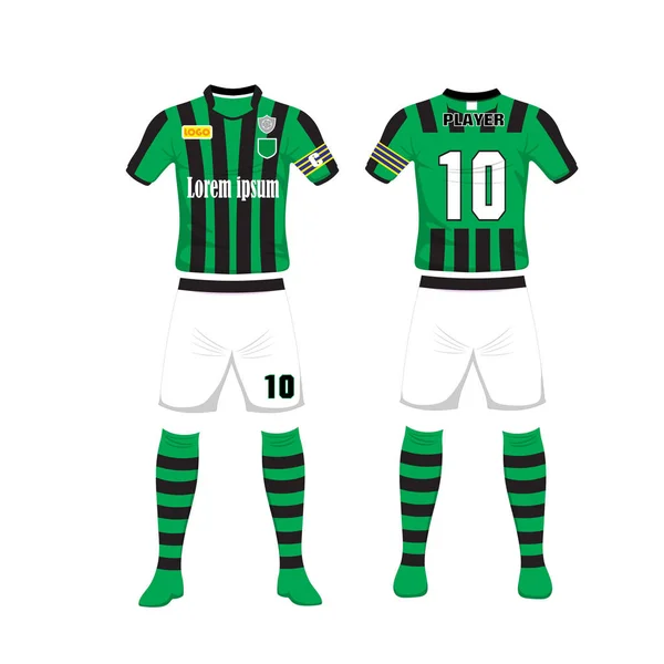 Uniform of football sport design template. Sport uniform in front and back view