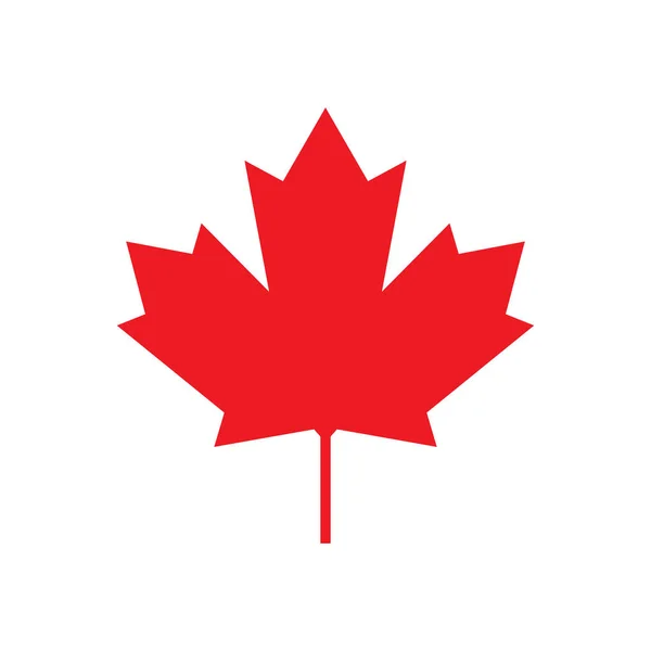 Akçaağaç yaprağı Kanada bayrağı, akçaağaç sembolü, akçaağaç yaprağı Kanada bayrağı beyaz arka plan üzerinde vektör çizim için.