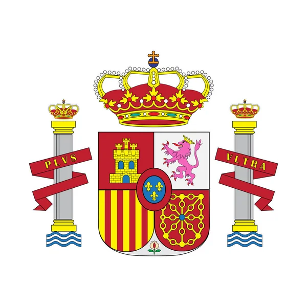 Escudo España Ilustración Vectorial Escudo España Sobre Fondo Blanco — Archivo Imágenes Vectoriales