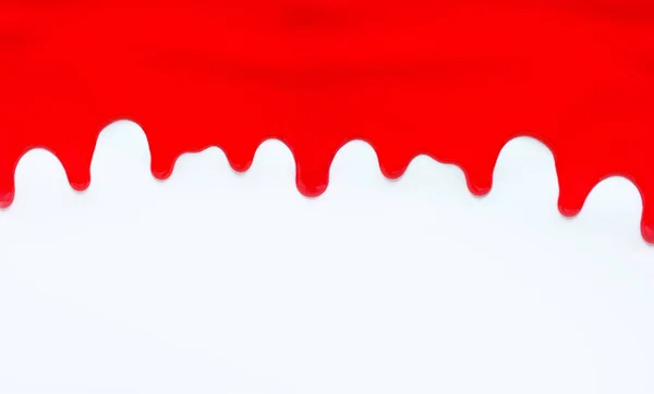 Κόκκινο Χρώμα Στάζει Ρίχνοντας Χρώμα Φόντου Λευκό Φόντο — Φωτογραφία Αρχείου