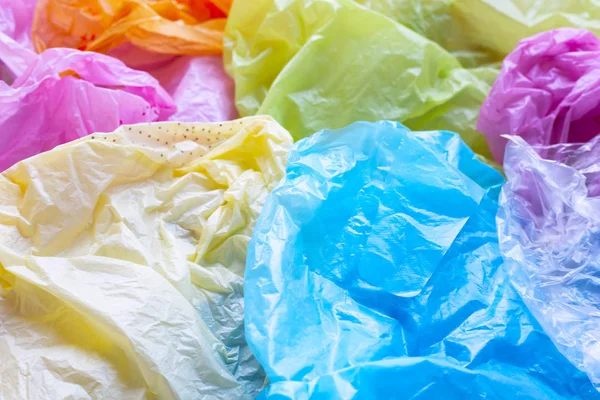 Kleurrijke Plastic Zakken Voor Achtergrond — Stockfoto