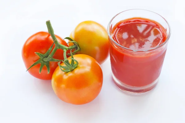 Sok Pomidorowy Szklance — Zdjęcie stockowe