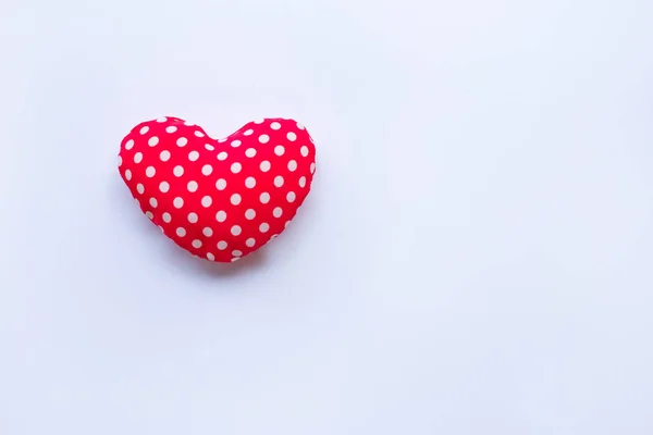 Corazón San Valentín Sobre Fondo Blanco Copiar Espacio — Foto de Stock