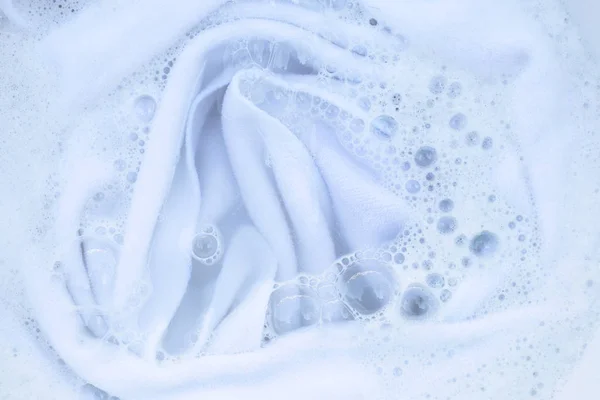 洗前用水浸泡布 洁白布 — 图库照片