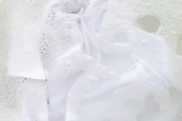 Mergulhe Pano Antes Lavar Camisa Branca — Fotografia de Stock
