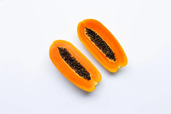 stock image Papaya fruit on white background