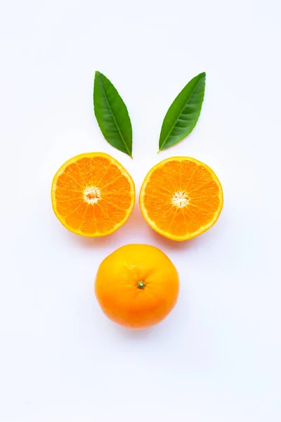 Свежие Апельсиновые Цитрусовые Белом Фоне — стоковое фото
