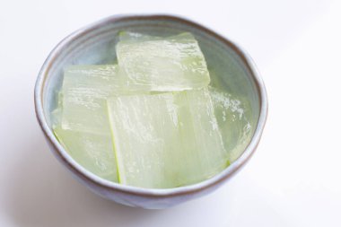 Aloe vera jel beyaz seramik kase