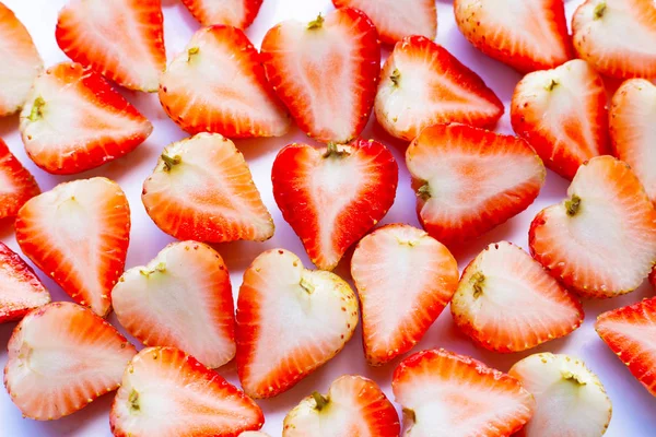 Frische Erdbeeren Obst Hintergrund. — Stockfoto