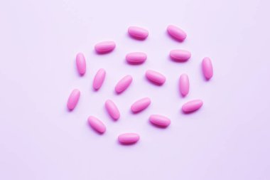 Pembe ilaç hap arka planda
