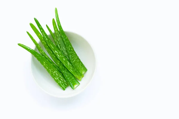 Aloe vera em branco — Fotografia de Stock