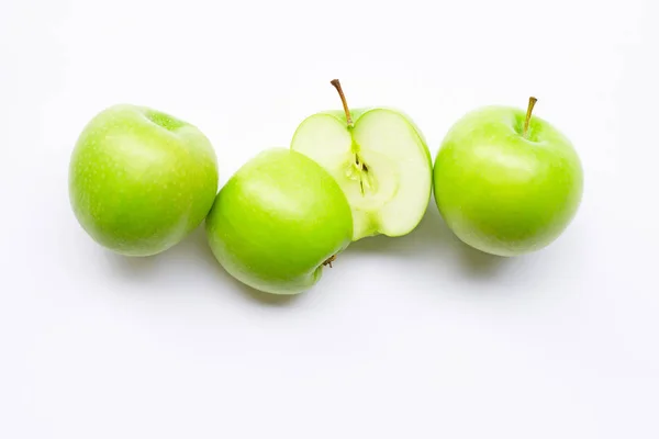 Green apples on white Royalty Free Stock Photos