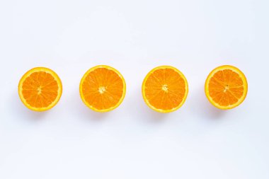 Taze portakal narenciye meyve beyaz arka plan üzerinde izole. 