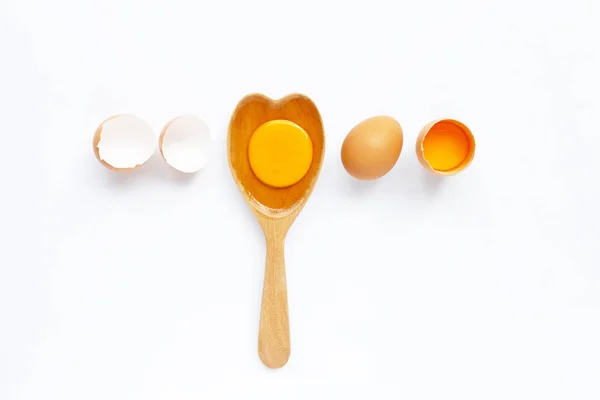 Eggs on white background. — Stock Photo, Image