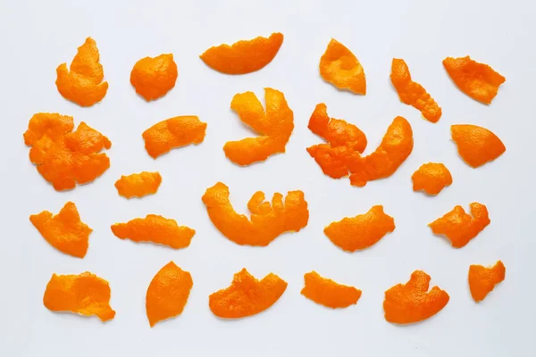 Mandarin peel isolated on white. — Stock Photo, Image