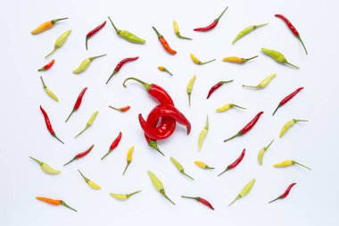 Chili pon beyaz arka plan. 
