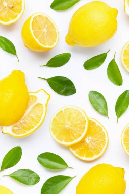 limon beyaz arkaplanda izole. 