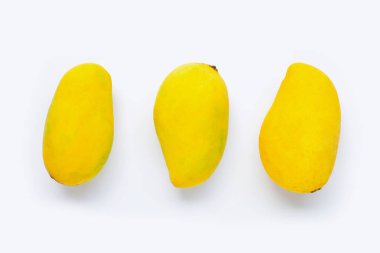 Tropik meyve, beyaz arka planda mango.. 