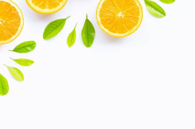 Yüksek C vitamini, sulu ve tatlı. Yeşil l taze portakal meyve