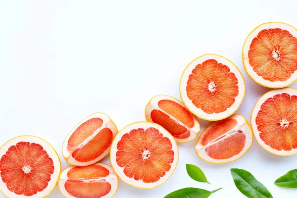 High Vitamin Juicy Grapefruit White Background — Stock Photo, Image