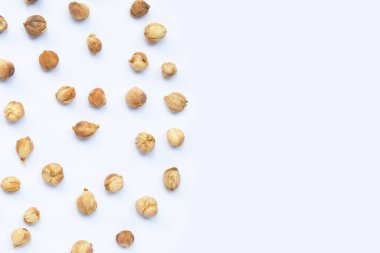 Beyaz arkaplanda Siyam Kakule veya Kapulaga.